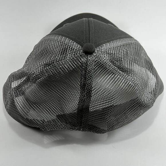 Patagonia Mesh Canvas Patch Sunset Mountains Logo Trucker Camp Hat Gray Baseball - Picture 5 of 8